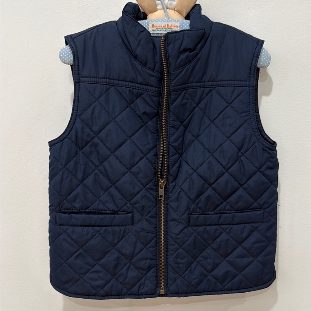 Kids Quilted Navy Vest